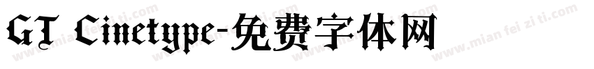 GT Cinetype字体转换